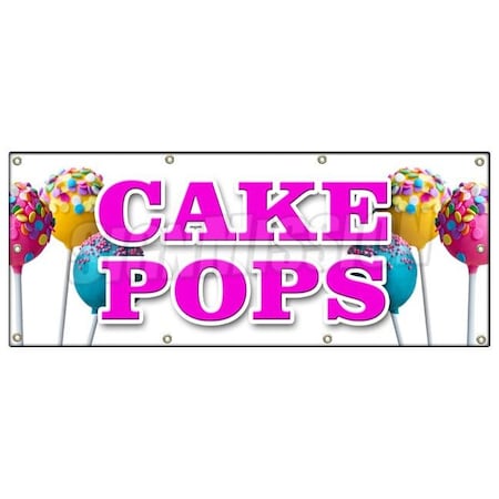 Signmission CAKE POPS BANNER SIGN on a stick gifts holiday homemade snack fresh B-96 Cake Pops